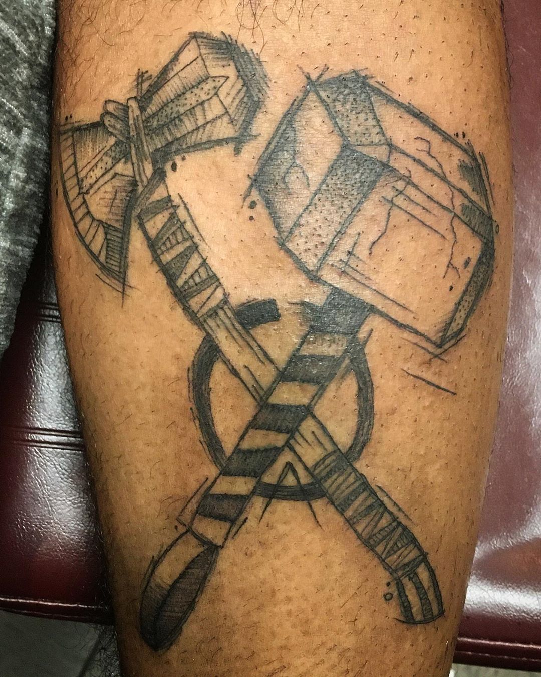 Thor's Hammer Tattoo now by flames-within-me on DeviantArt