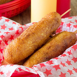 Hand dipped corn dogs