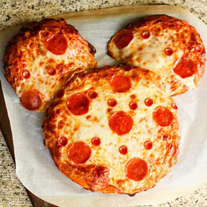 pizza in the shape of mickey mouse ears