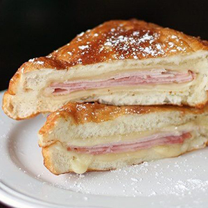 Monte Cristo sandwich on a plate