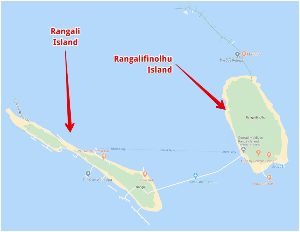 Conrad Maldives Rangali Island is made up of two islands: Rangalifinolhu & Rangali.