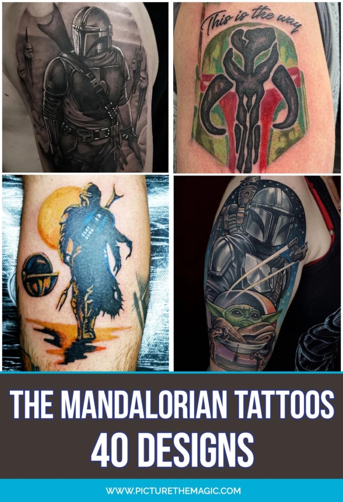 The Mandalorian Tattoos four-image collage