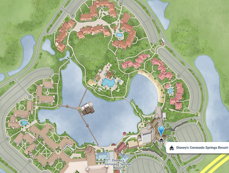 Map of Coronado Springs resort in Orlando
