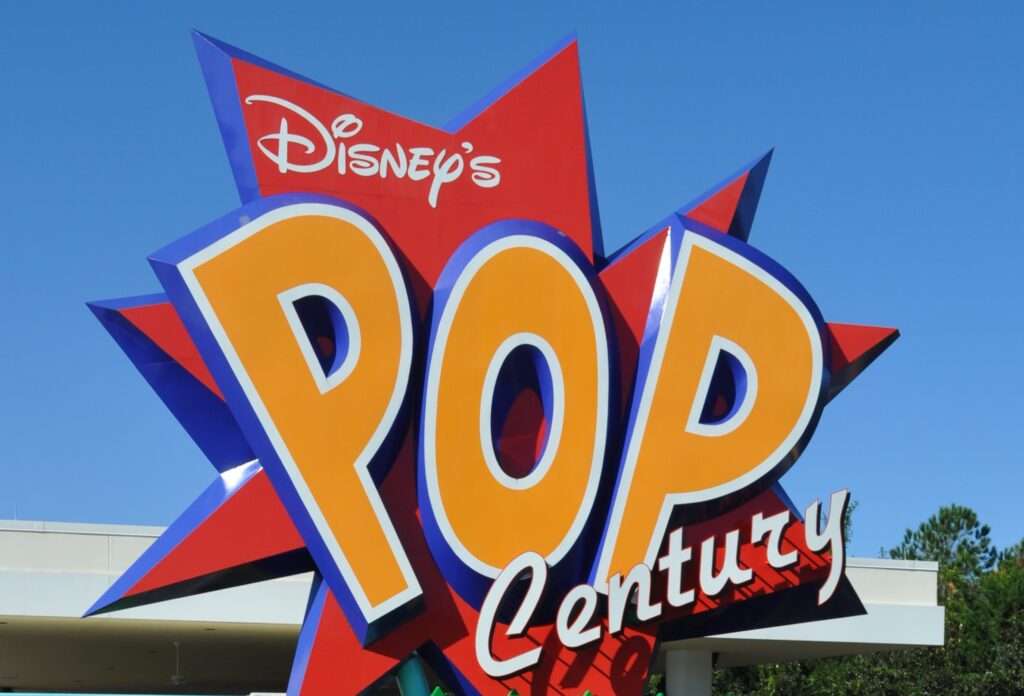 Sign outside Disney's Pop Century resort