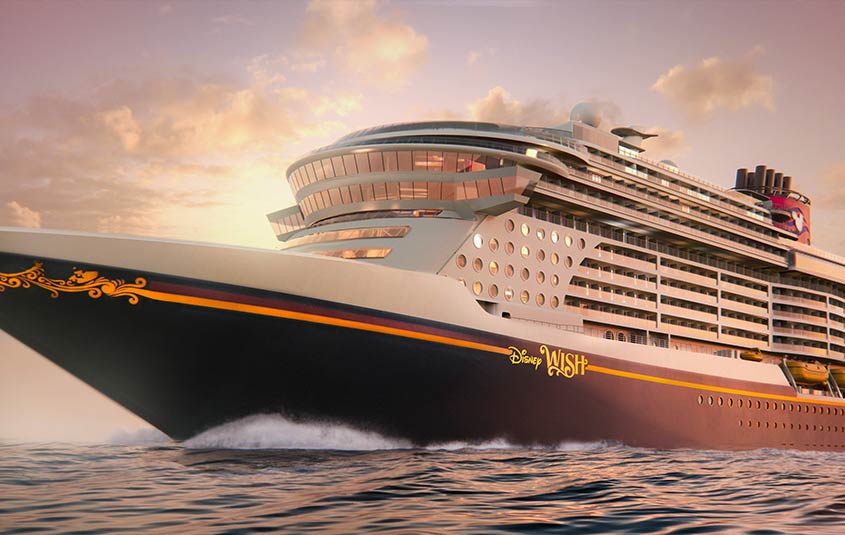 Artist rendering of Disney Wish cruise ship