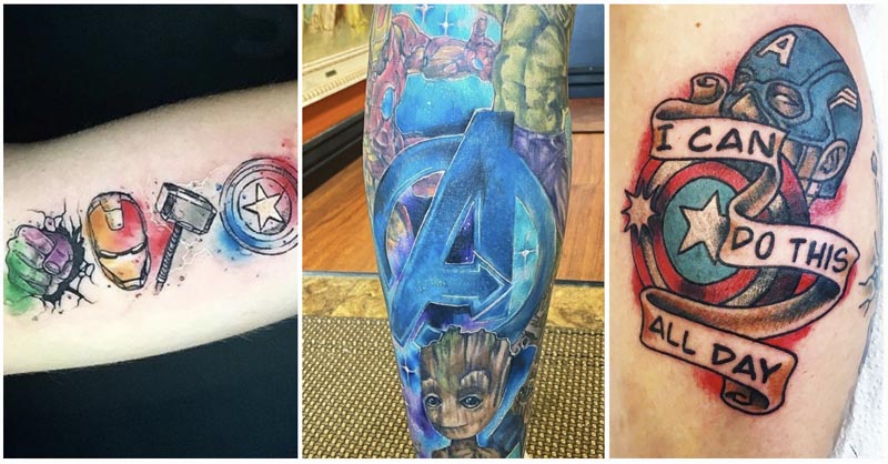 Avengers tattoo  Marvel tattoos Avengers tattoo Mini tattoos
