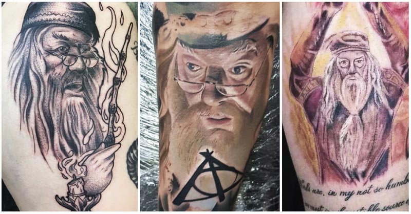 10 Dumbledore Facts and Tattoos Will Forever Change Harry Potter  Harry  potter tattoos Harry potter tattoo sleeve Harry potter tattoo