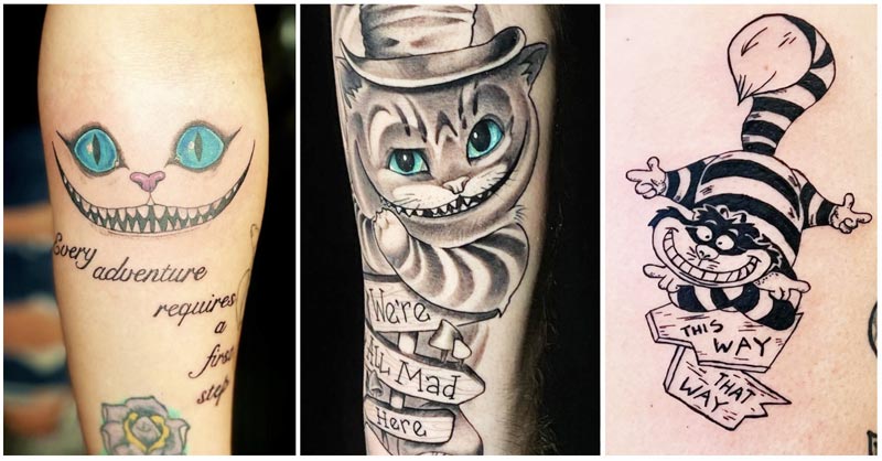 40 Cheshire Cat Tattoos to Make You Grin