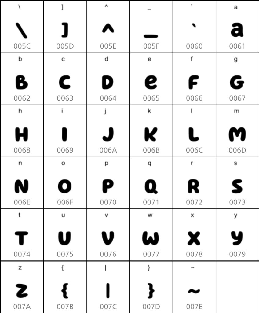 Bluey Font Alphabet 3
