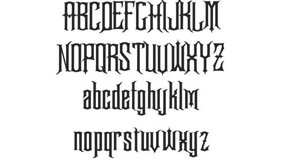 Haunted Mansion Font Alphabet