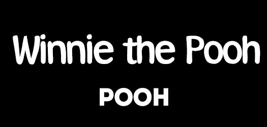 Winnie the Pooh font example