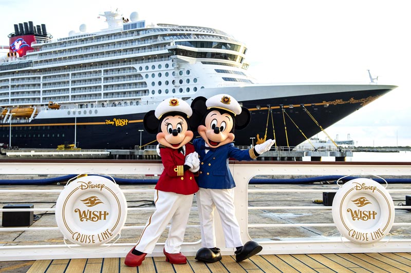 Disney Wish featuring Mickey Mouse and Minnie Mouse as Captains